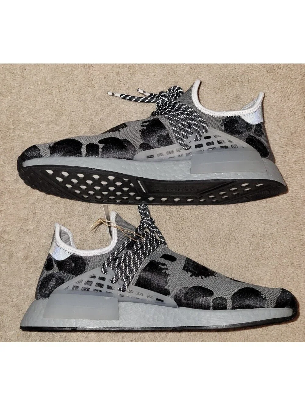 Size 11 - adidas Pharrell x NMD Human Race Animal Print - Ash (2)
